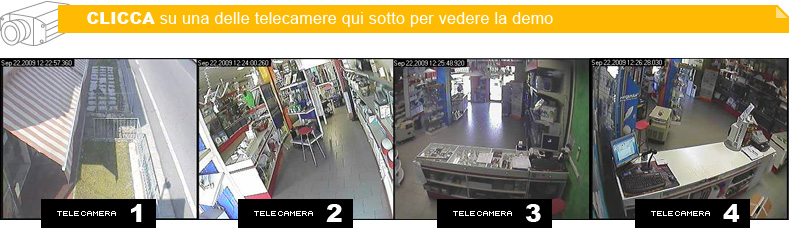Avvia la demo delle telecamere